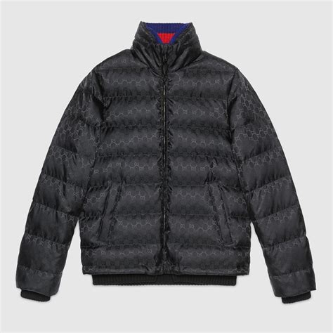 gucci gg jacquard quilted nylon jacket|Gucci cashmere jacket.